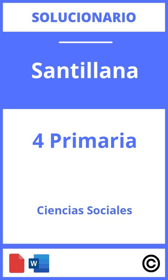 Solucionario Ciencias Sociales 4 Primaria Santillana