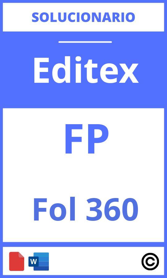 Solucionario Fol 360° Editex