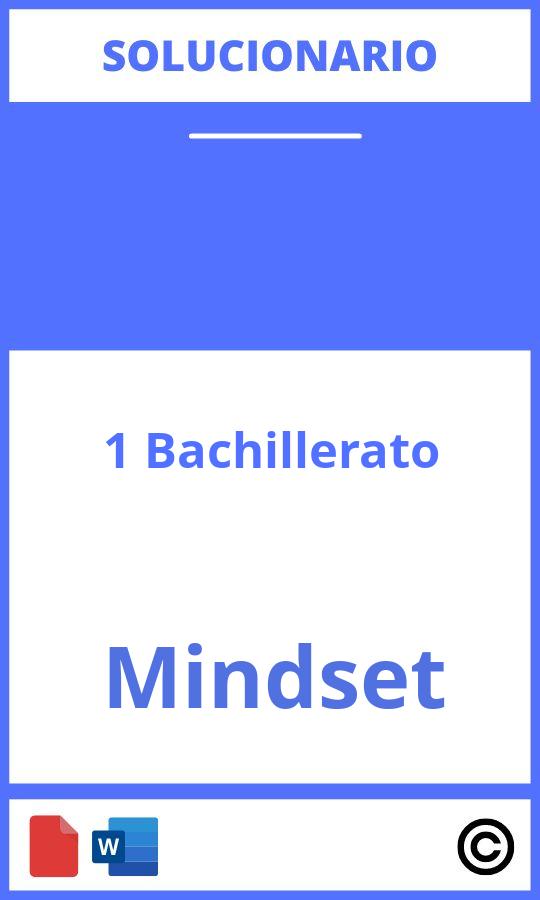 Solucionario Mindset 1 Bachillerato