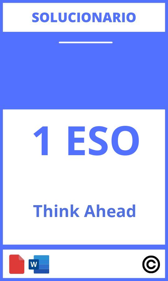 Think Ahead 1 Eso Solucionario